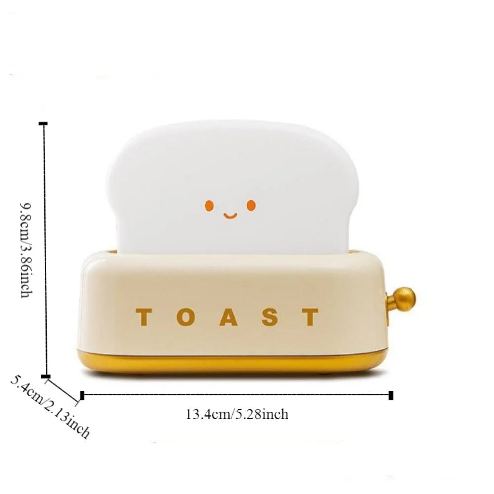Ambient Lighting Cartoon Toaster Lamp Energy Saving Dimmable Bread Toast Table Light Portable USB Mini Table Lamp Gifts
