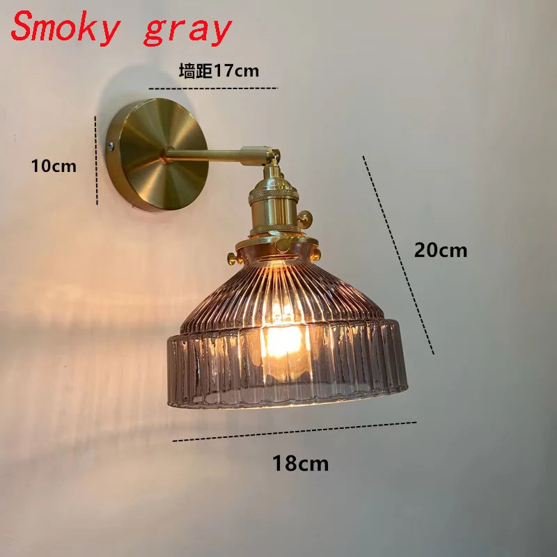 Lighting for Living Room Wall Decor Nordic Personality Green Glass Art Clear Fresh Air Aisle Mirror Headlight Bedroom Headlamp