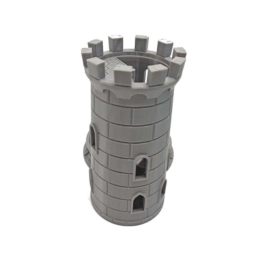 Medieval Castle Style DND Dice Rolling Tower Twister Portable Tabletop Accessory Game Tray for Role Playing Board Game Party