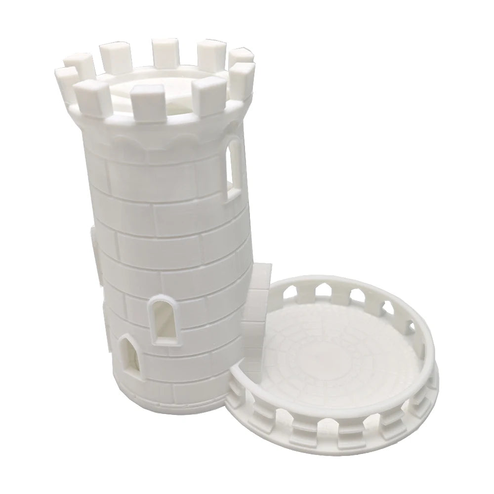 Medieval Castle Style DND Dice Rolling Tower Twister Portable Tabletop Accessory Game Tray for Role Playing Board Game Party