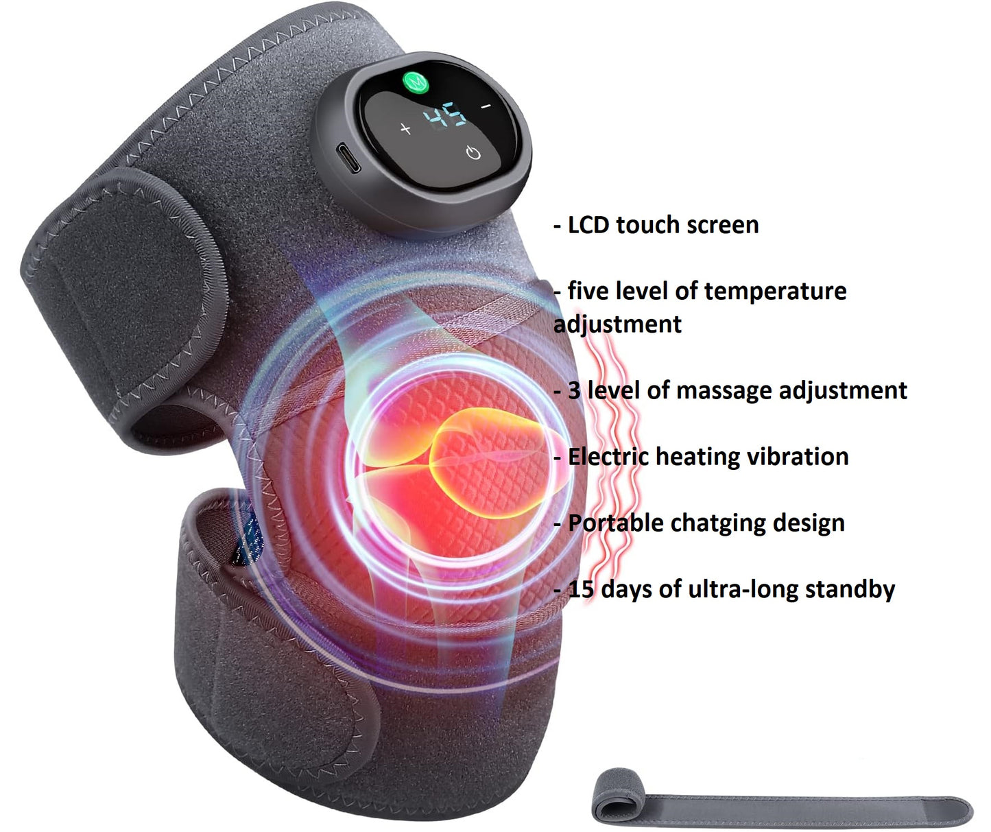 Red Light Therapy Knee Brace Vibration Knee Massage for Pain Relief