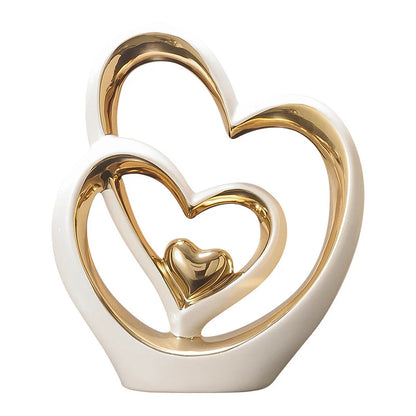 Heart-Shaped Modern Minimalist Decor - Luxury Home Accent for Living Room, Entryway, Wine Bar &amp; TV Cabinet