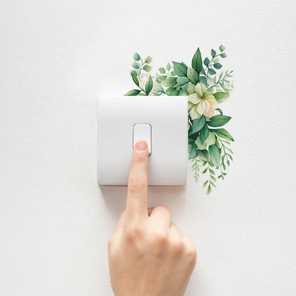 Modern Style Romantic Flower Cute Room Decor Switch Stickers For Bedroom Decoraction Room Decorations For Girls Home Funny Decor