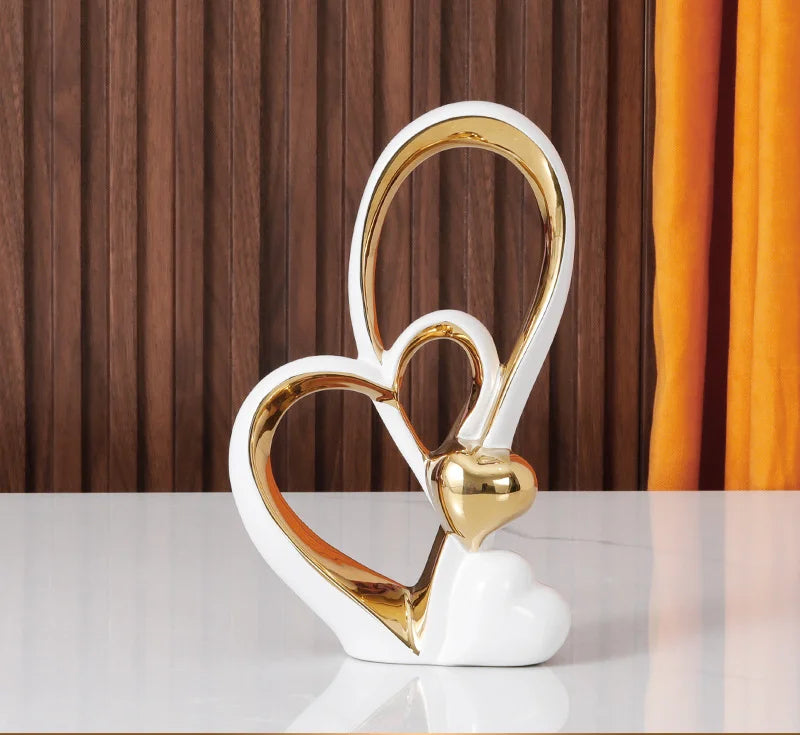 Heart-Shaped Modern Minimalist Decor - Luxury Home Accent for Living Room, Entryway, Wine Bar &amp; TV Cabinet