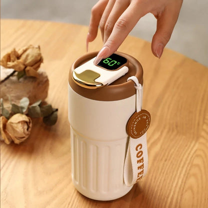 450ml Stainless Steel Smart Insulation Coffee Mug Portable keeps Cold And Heat LED Temperature Display  Leakproof Vacuum Mug