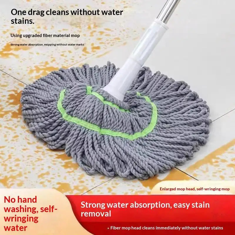 2 In 1 Dehydrated Mop 360 Degree Self Wringing Spin Mop Hand Free Household Twist Mop Home Cleaning