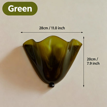 Glass Wall Lamp Retro Wall Light Art Decor Living Room Corridor Bedroom Bathroom Flower Shape Wall Sconce Home Lighting