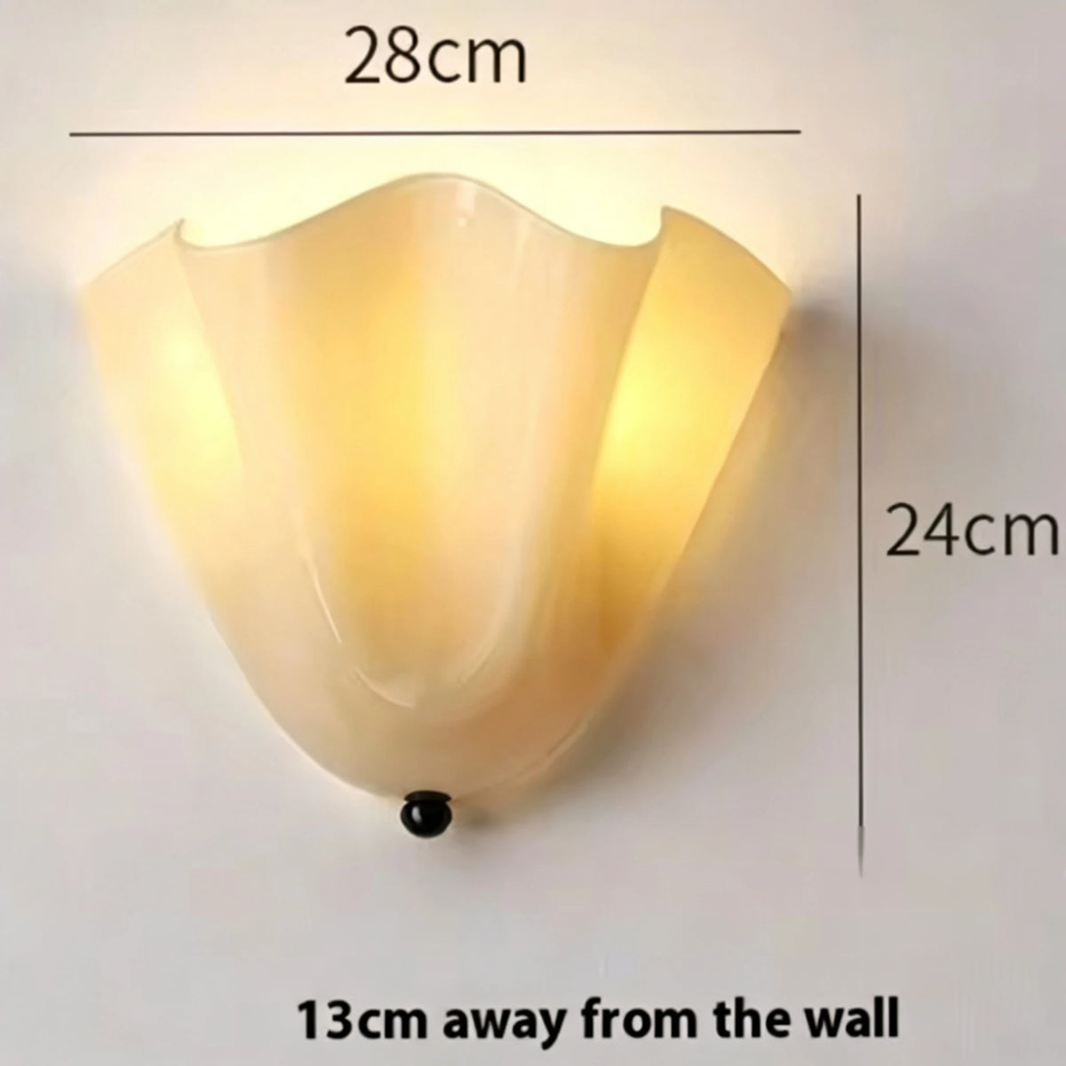 Glass Wall Lamp Retro Wall Light Art Decor Living Room Corridor Bedroom Bathroom Flower Shape Wall Sconce Home Lighting