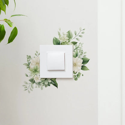 Modern Style Romantic Flower Cute Room Decor Switch Stickers For Bedroom Decoraction Room Decorations For Girls Home Funny Decor