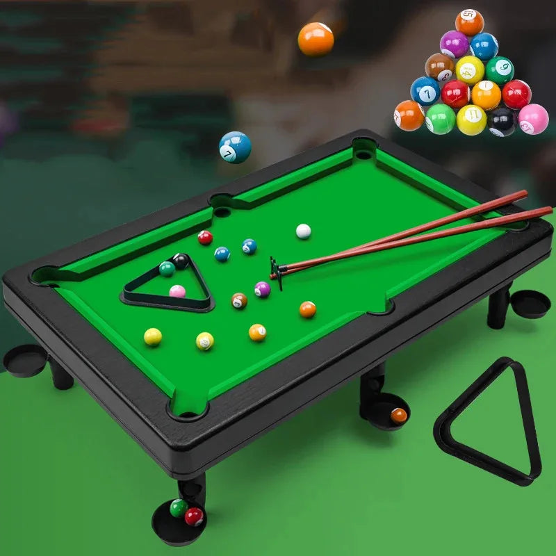Mini Pool Table Game Tabletop Desktop Billiards Game,Mini Tabletop Set Parent-Child Interactive Desktop Billiards