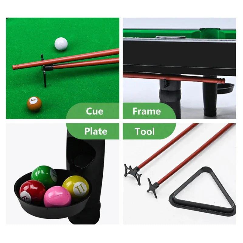 Mini Pool Table Game Tabletop Desktop Billiards Game,Mini Tabletop Set Parent-Child Interactive Desktop Billiards