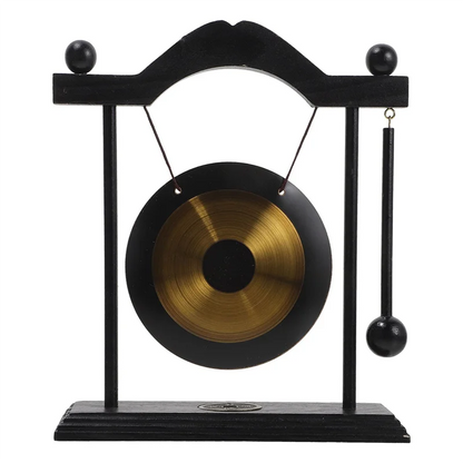 ABHT-Decorative For Home&amp; Garden Gong Feng Shui Decors Adornment Desktop Craft Chic Brass Household