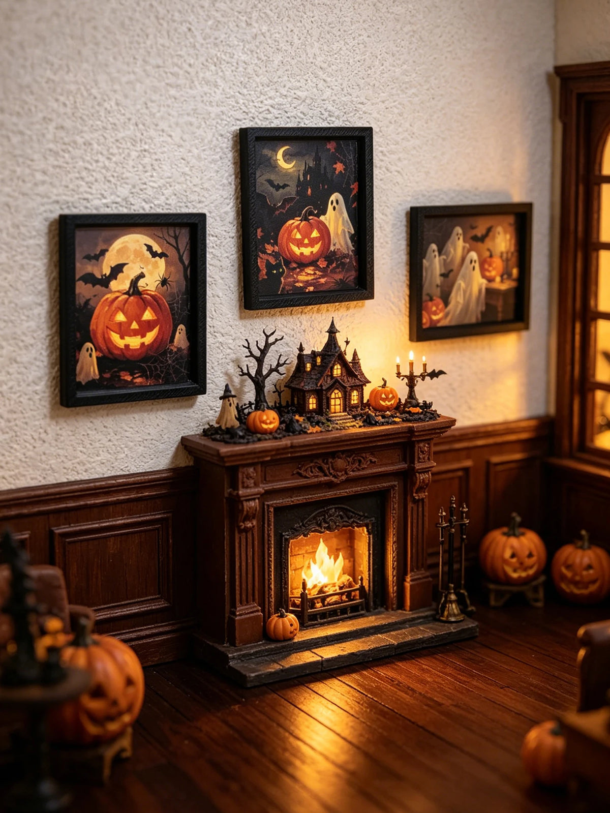 A Halloween Wall Hanging Decoration, Halloween and Easter Decorations, 1/6, 1/12 Dollhouse Model House Accessories, Photography Props, Micro-Landscape Decorations, Miniatures, Small Gifts, Giveaways, Home Decor Figurines