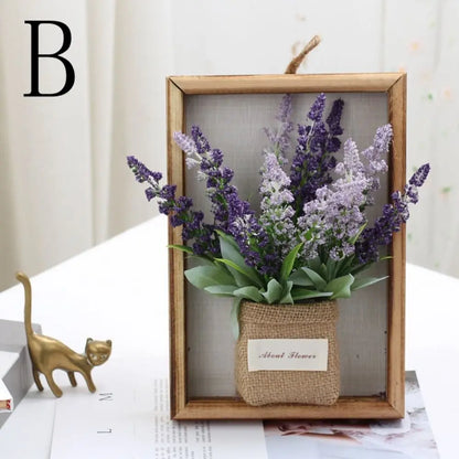 3D Faux Flowers Wall Decor Wooden Wall Hanging Hydrangea Wall Decor Retro Creative Imitation Flowers Decoration Home