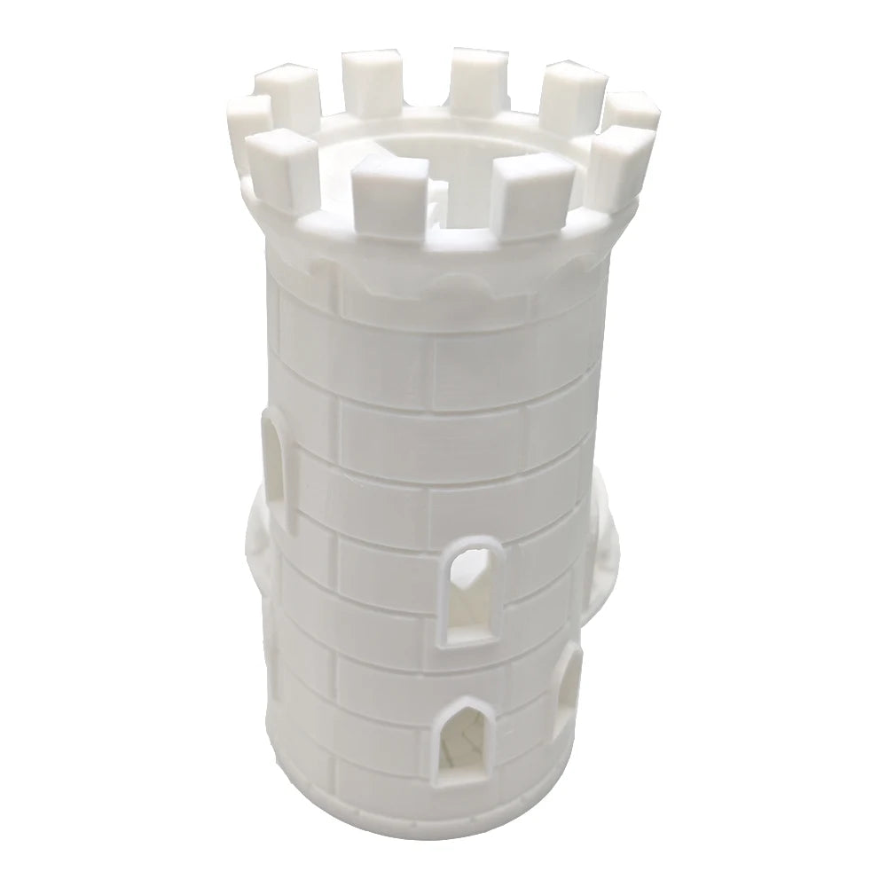 Medieval Castle Style DND Dice Rolling Tower Twister Portable Tabletop Accessory Game Tray for Role Playing Board Game Party
