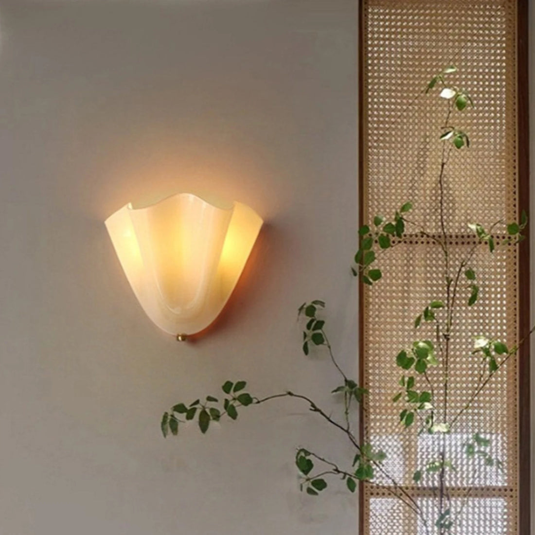 Glass Wall Lamp Retro Wall Light Art Decor Living Room Corridor Bedroom Bathroom Flower Shape Wall Sconce Home Lighting