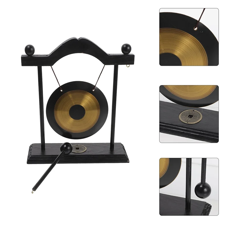 ABHT-Decorative For Home&amp; Garden Gong Feng Shui Decors Adornment Desktop Craft Chic Brass Household