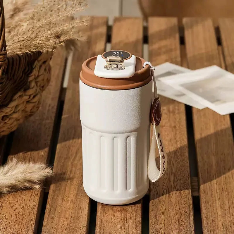 450ml Stainless Steel Smart Insulation Coffee Mug Portable keeps Cold And Heat LED Temperature Display  Leakproof Vacuum Mug