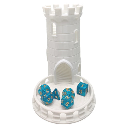 Medieval Castle Style DND Dice Rolling Tower Twister Portable Tabletop Accessory Game Tray for Role Playing Board Game Party